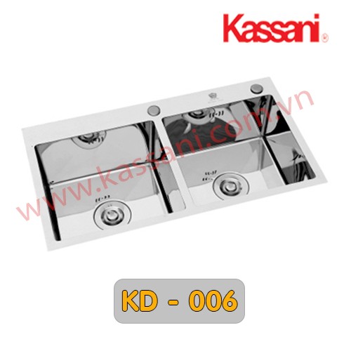 CHẬU RỬA INOX 2 HỐ KASSANI KD-006